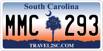 SC license plate MMC293