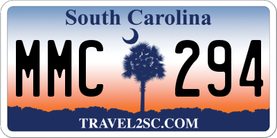 SC license plate MMC294