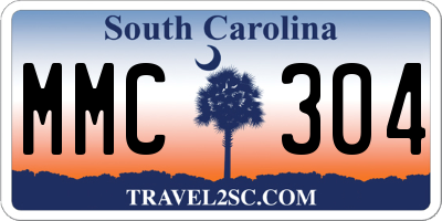 SC license plate MMC304