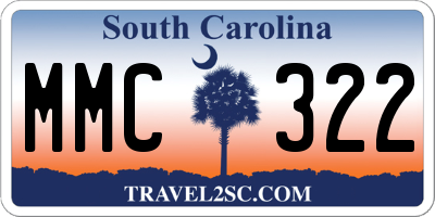 SC license plate MMC322