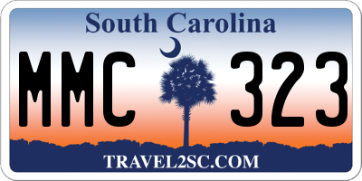 SC license plate MMC323
