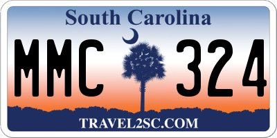 SC license plate MMC324