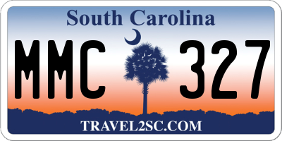 SC license plate MMC327