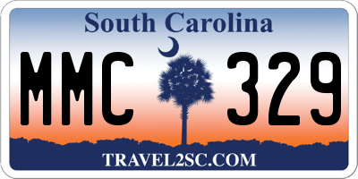 SC license plate MMC329