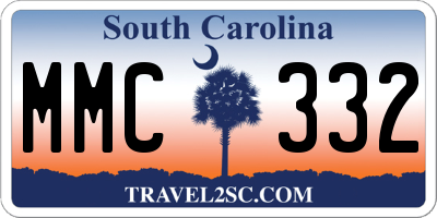 SC license plate MMC332