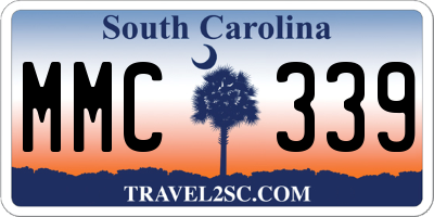 SC license plate MMC339