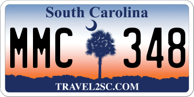 SC license plate MMC348