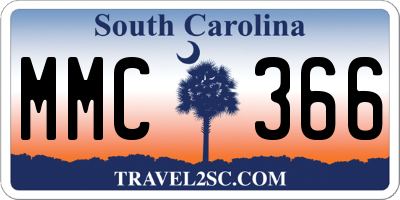 SC license plate MMC366