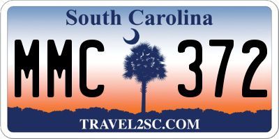 SC license plate MMC372