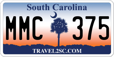SC license plate MMC375