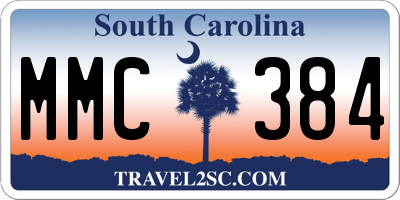 SC license plate MMC384