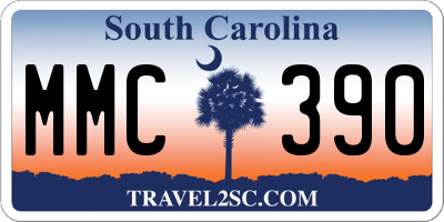 SC license plate MMC390