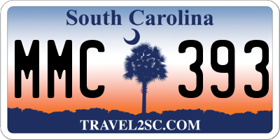 SC license plate MMC393