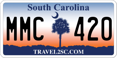 SC license plate MMC420