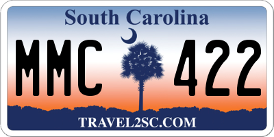 SC license plate MMC422