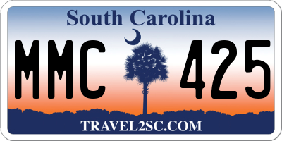 SC license plate MMC425