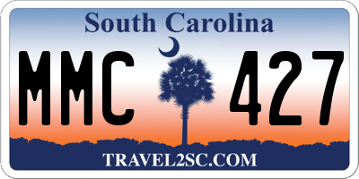 SC license plate MMC427