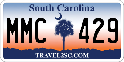 SC license plate MMC429