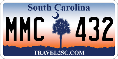 SC license plate MMC432