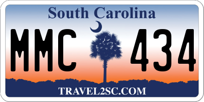 SC license plate MMC434