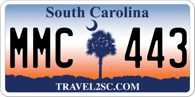 SC license plate MMC443