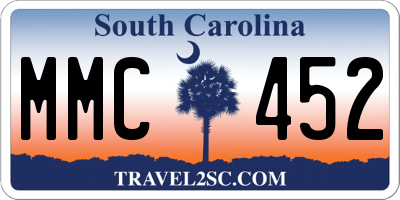 SC license plate MMC452