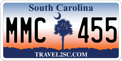 SC license plate MMC455