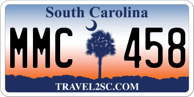 SC license plate MMC458