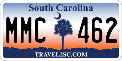 SC license plate MMC462