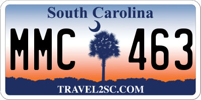 SC license plate MMC463