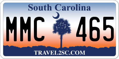 SC license plate MMC465