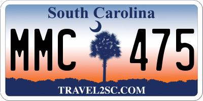 SC license plate MMC475