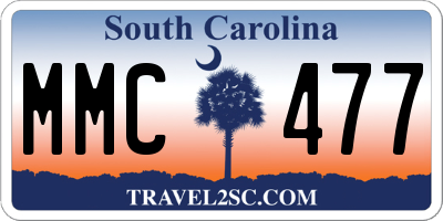SC license plate MMC477