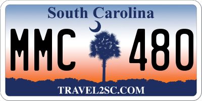 SC license plate MMC480