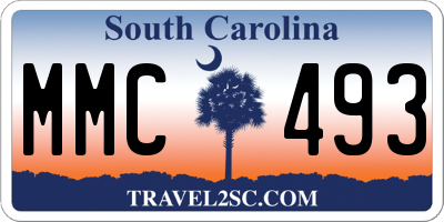 SC license plate MMC493
