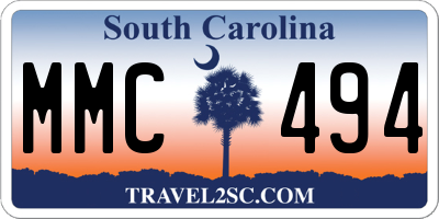 SC license plate MMC494