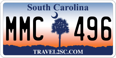 SC license plate MMC496