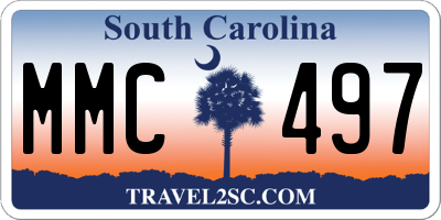 SC license plate MMC497