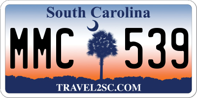 SC license plate MMC539