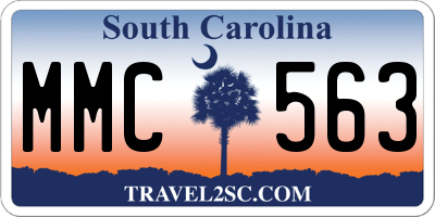 SC license plate MMC563