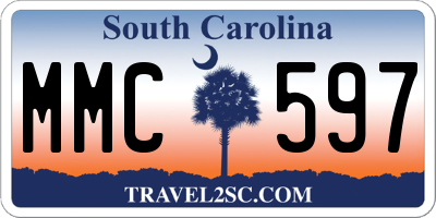 SC license plate MMC597