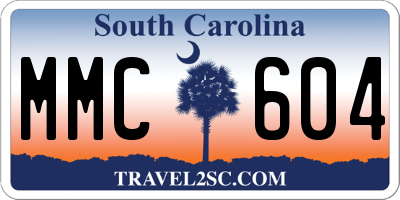 SC license plate MMC604