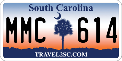 SC license plate MMC614