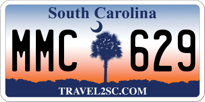 SC license plate MMC629