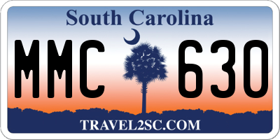 SC license plate MMC630