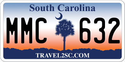 SC license plate MMC632