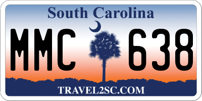 SC license plate MMC638