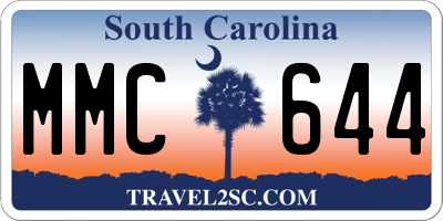 SC license plate MMC644