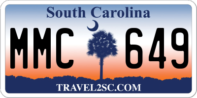 SC license plate MMC649