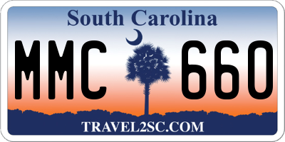 SC license plate MMC660